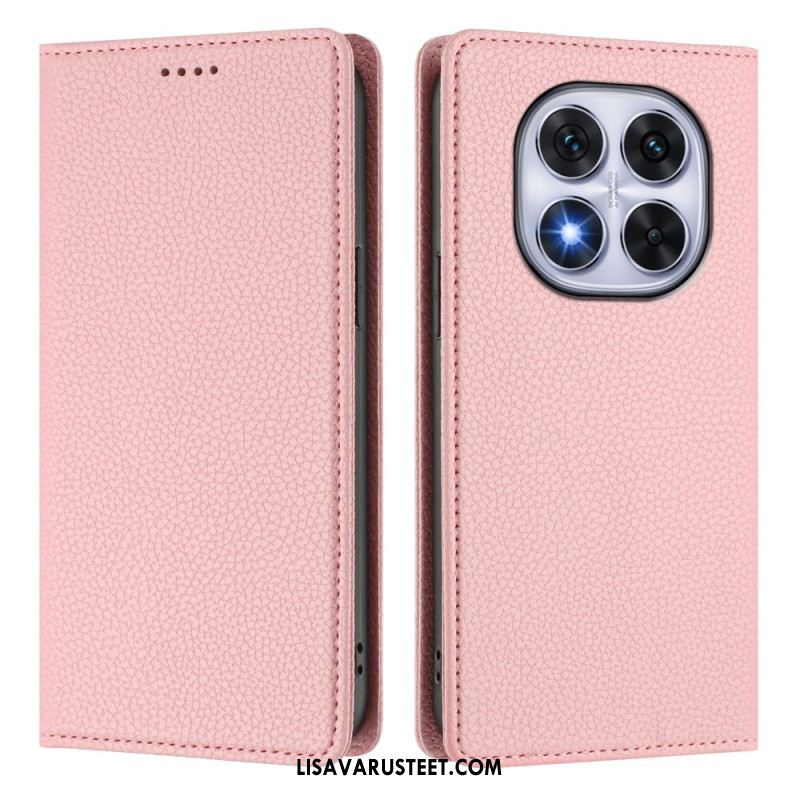 Nahkakotelo Xiaomi Redmi Note 14 Pro 5g Teksturoitu Rfid Suojakuori