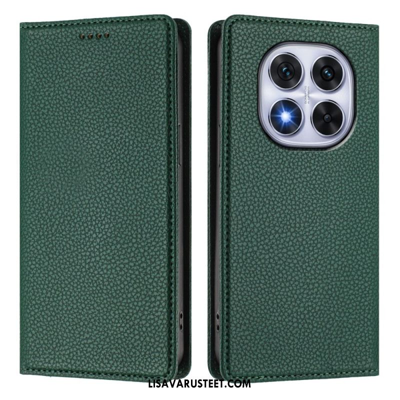 Nahkakotelo Xiaomi Redmi Note 14 Pro 5g Teksturoitu Rfid Suojakuori