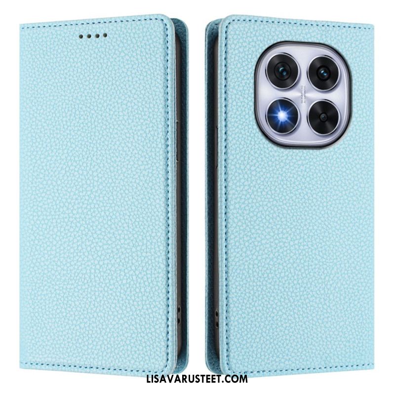 Nahkakotelo Xiaomi Redmi Note 14 Pro 5g Teksturoitu Rfid Suojakuori