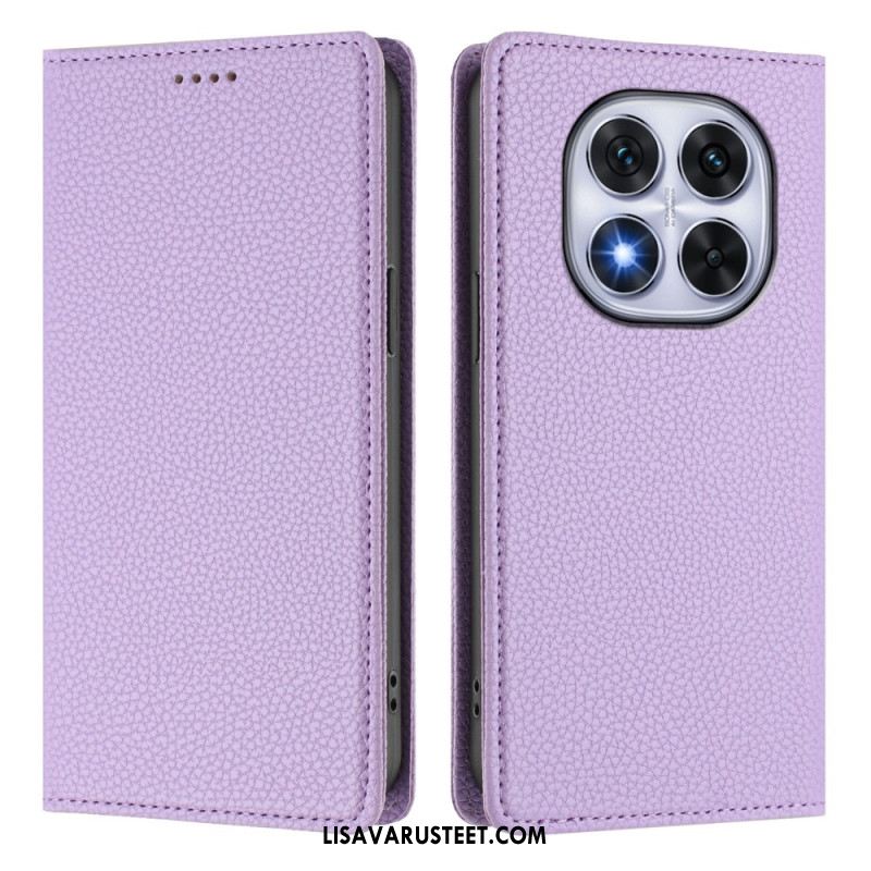 Nahkakotelo Xiaomi Redmi Note 14 Pro 5g Teksturoitu Rfid Suojakuori