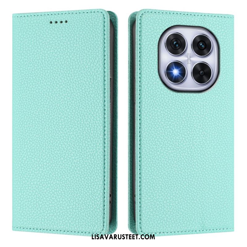 Nahkakotelo Xiaomi Redmi Note 14 Pro 5g Teksturoitu Rfid Suojakuori