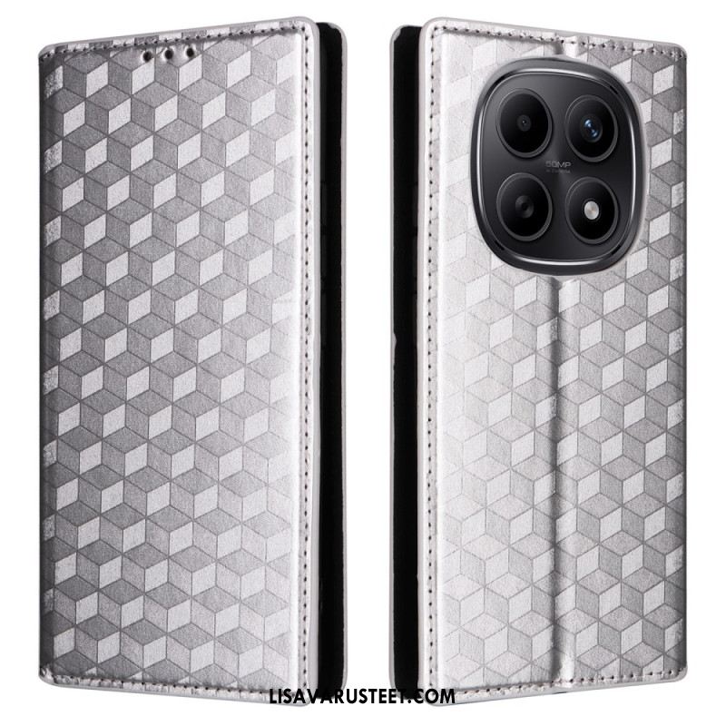 Nahkakotelo Xiaomi Redmi Note 15 5g Kaiverrettu Timanttikuvio Suojakuori