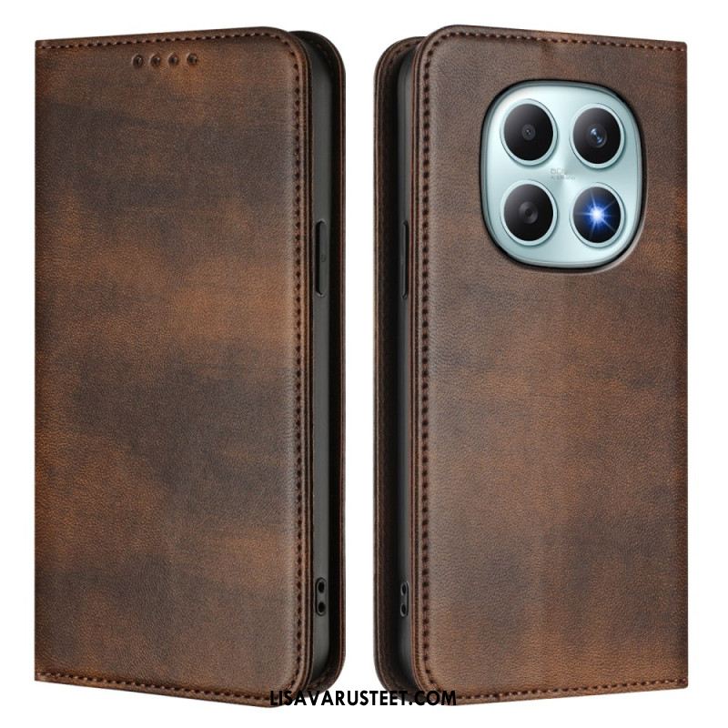 Nahkakotelo Xiaomi Redmi Note 15 5g Retro Rfid-suojauksella