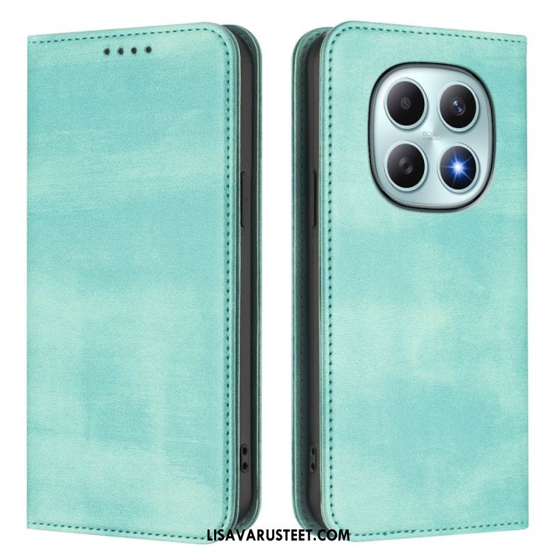 Nahkakotelo Xiaomi Redmi Note 15 5g Retro Rfid-suojauksella