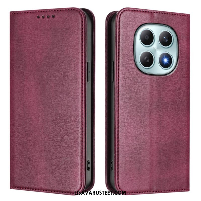 Nahkakotelo Xiaomi Redmi Note 15 5g Retro Rfid-suojauksella