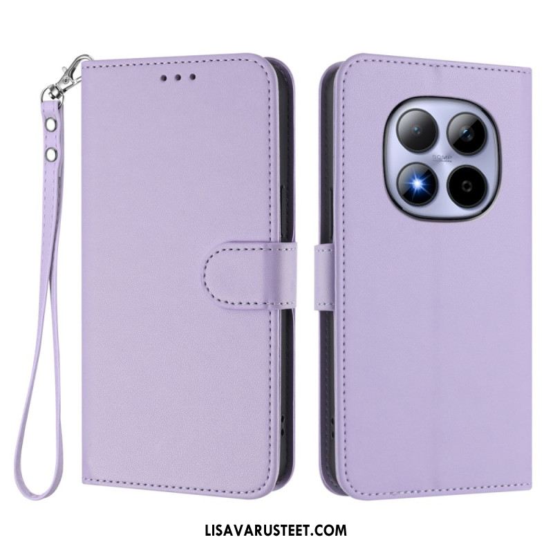 Nahkakotelo Xiaomi Redmi Note 15 Pro 5g Klassinen Hihnalla