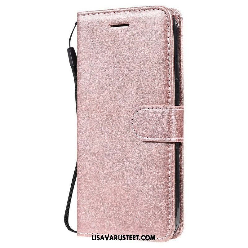 Nahkakotelo iPhone 13 Pro Suojaketju Kuori Solid Color Series Strappy