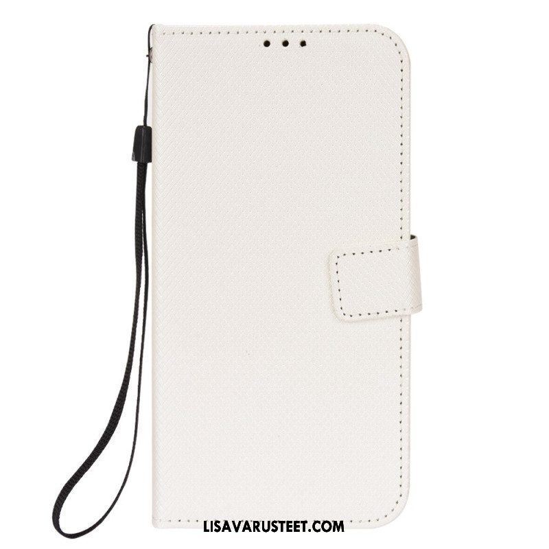 Nahkakotelo iPhone 14 Pro Max Suojaketju Kuori Tyylikäs Strappy Faux Leather