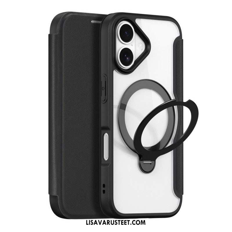 Nahkakotelo iPhone 17 Magsafe Skin X Pro -sarja Dux Ducis -jalustalla Suojakuori