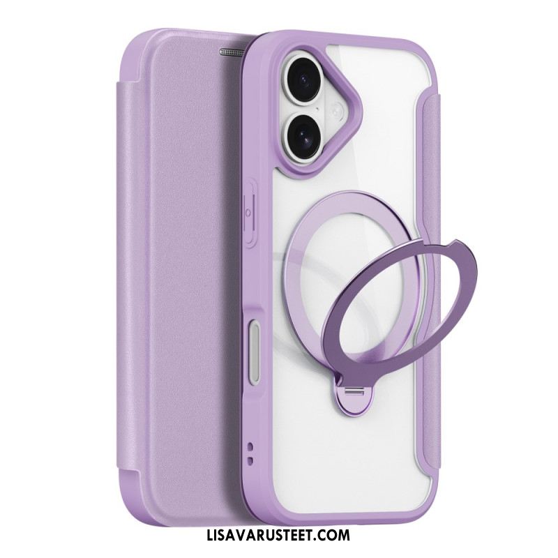 Nahkakotelo iPhone 17 Magsafe Skin X Pro -sarja Dux Ducis -jalustalla Suojakuori