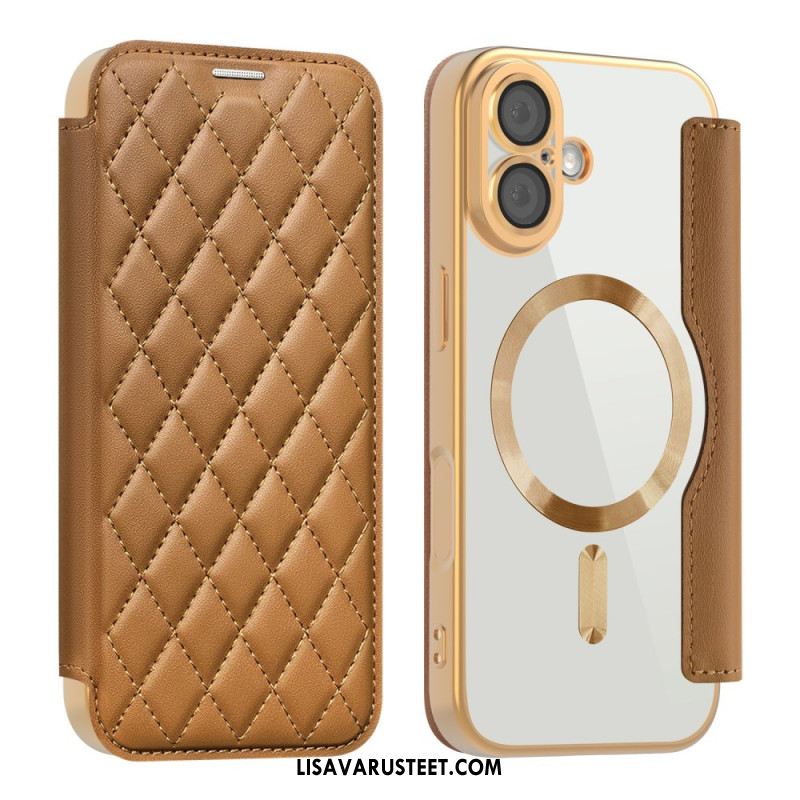 Nahkakotelo iPhone 17 Magsafe-yhteensopiva Tikattu