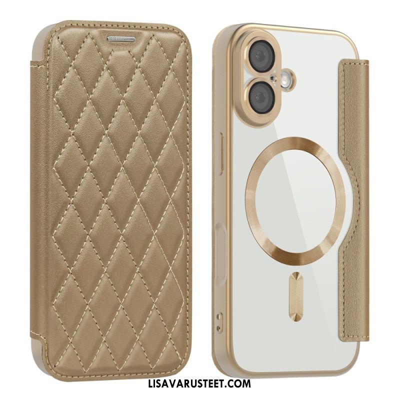 Nahkakotelo iPhone 17 Magsafe-yhteensopiva Tikattu