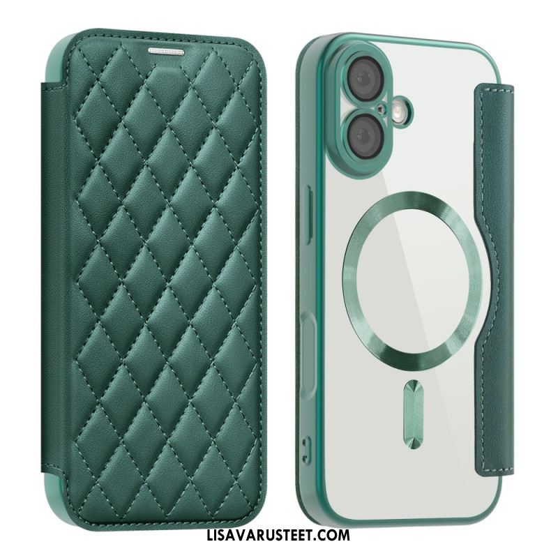 Nahkakotelo iPhone 17 Magsafe-yhteensopiva Tikattu