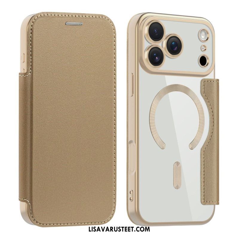 Nahkakotelo iPhone 17 Pro Magsafe-yhteensopiva Rfid-suojauksen Kanssa