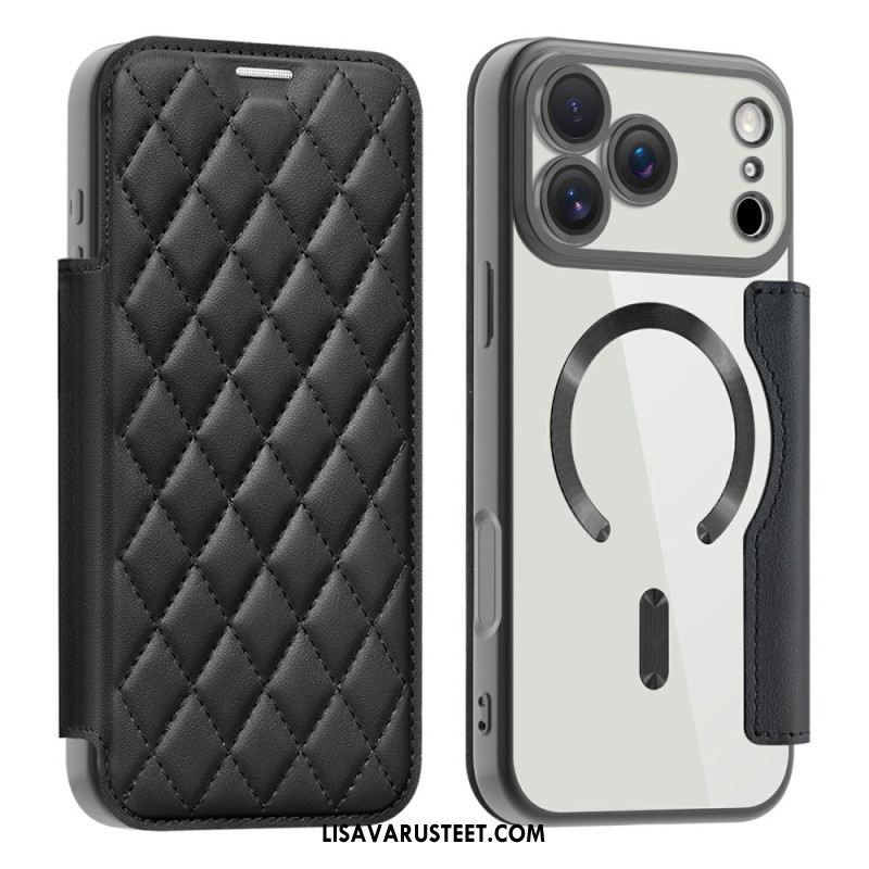 Nahkakotelo iPhone 17 Pro Magsafe-yhteensopiva Tikattu