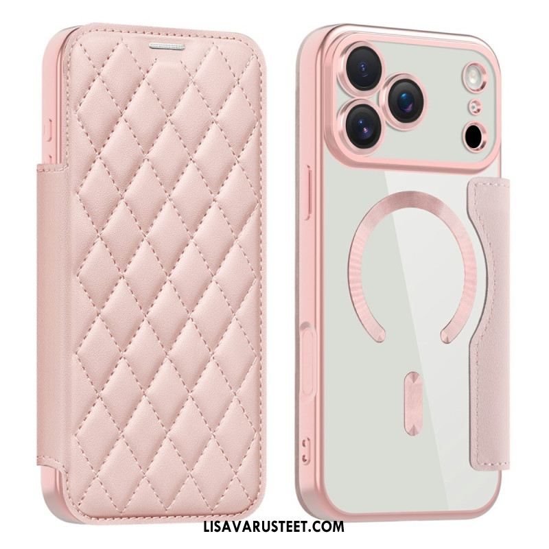 Nahkakotelo iPhone 17 Pro Magsafe-yhteensopiva Tikattu