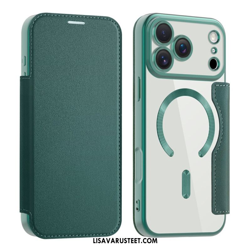 Nahkakotelo iPhone 17 Pro Max Magsafe-yhteensopiva Rfid-eston Kanssa Suojakuori