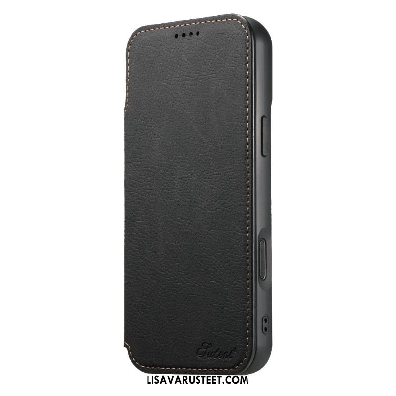 Nahkakotelo iPhone 17 Pro Max Magsafe-yhteensopiva Suteni Suojakuori