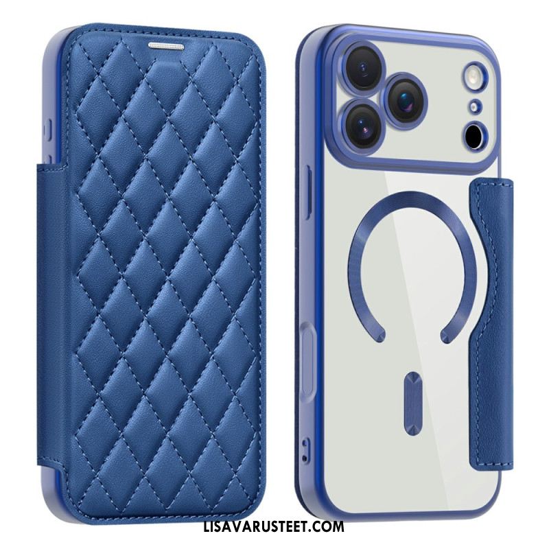 Nahkakotelo iPhone 17 Pro Max Magsafe-yhteensopiva Tikattu