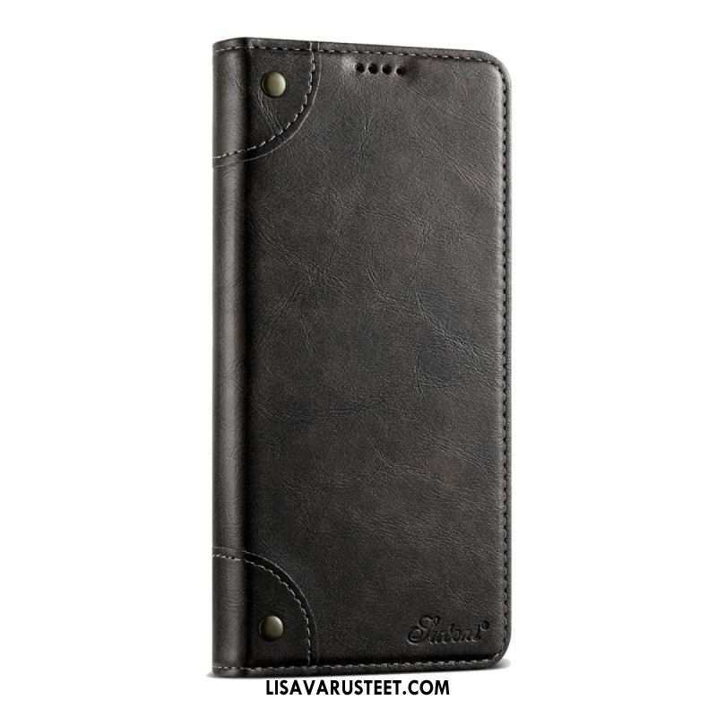 Nahkakotelo iPhone 17 Pro Max Vintage Suteni Suojakuori