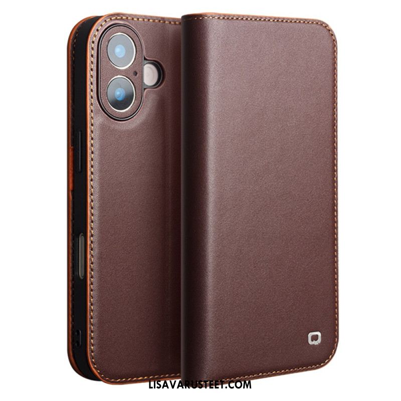 Nahkakotelo iPhone 17 Qialino Nahka Suojakuori