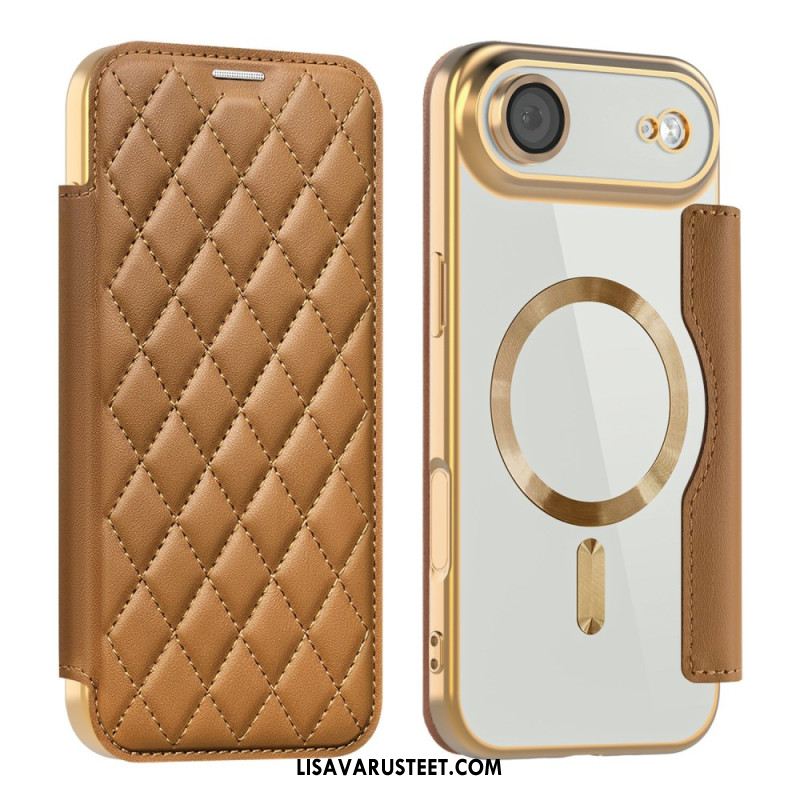 Nahkakotelo iPhone Air Puhelinkuoret Magsafe-yhteensopiva Tikattu