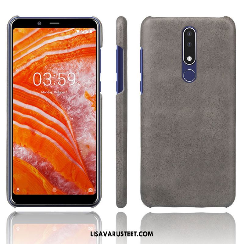 Nokia 3.1 Plus Kuoret Puhelimen Kiinteä Väri Kotelo Nahka Kuori Halpa