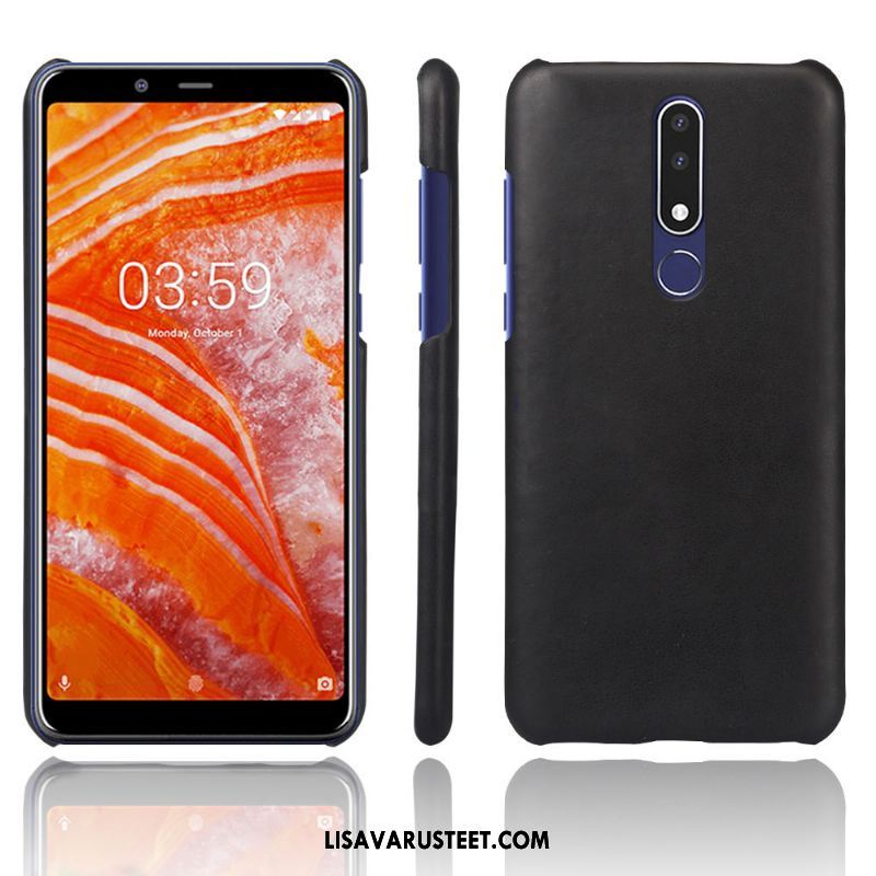 Nokia 3.1 Plus Kuoret Puhelimen Kiinteä Väri Kotelo Nahka Kuori Halpa