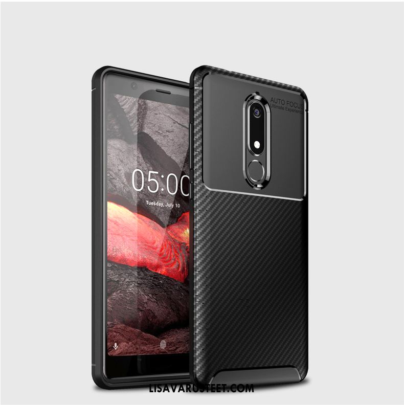 Nokia 5.1 Kuoret Kuitu Pesty Suede Kukkakuvio Kotelo All Inclusive Halvat