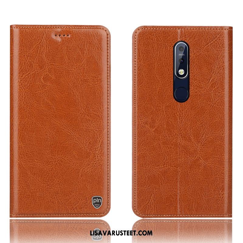 Nokia 7.1 Kuoret Suojaus Harmaa Nahkakotelo Kukkakuvio Puhelimen Osta