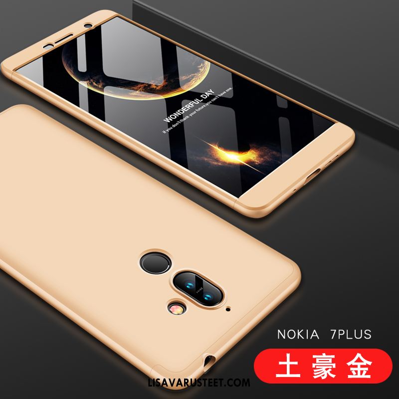 Nokia 7 Plus Kuoret Pesty Suede Sininen Puhelimen All Inclusive Trendi Kuori Verkossa