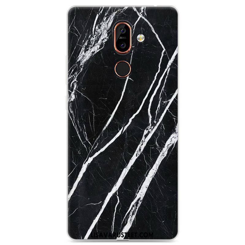 Nokia 7 Plus Kuoret Suojaus Kotelo Murtumaton Silikoni Valkoinen Myynti