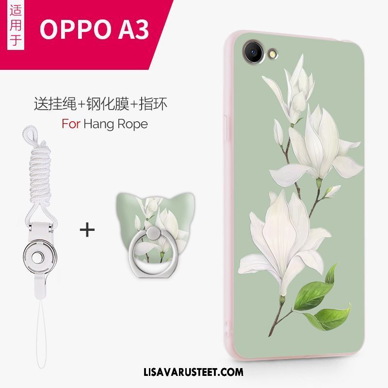 Oppo A3 Kuoret Murtumaton Suojaus Pehmeä Neste Ripustettavat Koristeet Violetti Halvat