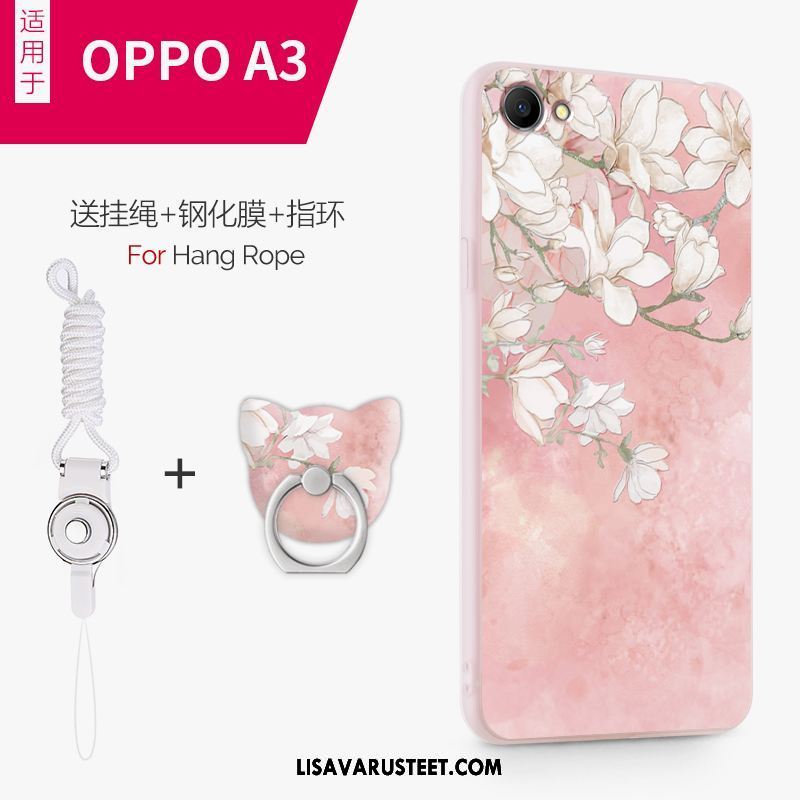 Oppo A3 Kuoret Murtumaton Suojaus Pehmeä Neste Ripustettavat Koristeet Violetti Halvat