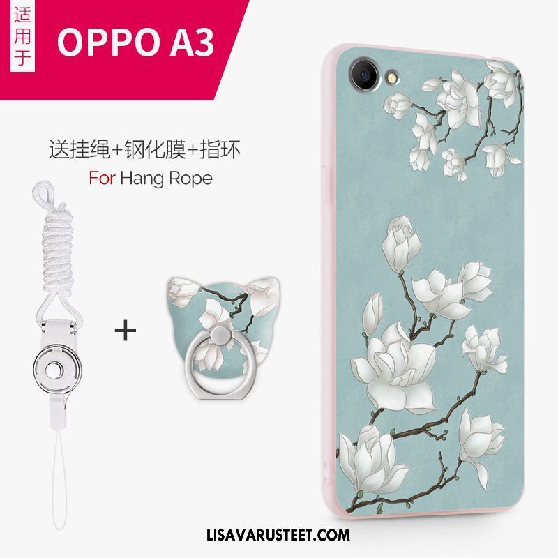 Oppo A3 Kuoret Murtumaton Suojaus Pehmeä Neste Ripustettavat Koristeet Violetti Halvat