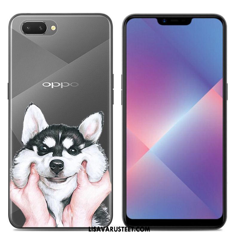 Oppo A3s Kuoret Puhelimen Läpinäkyvä Sininen Sarjakuva Silikoni Halvat