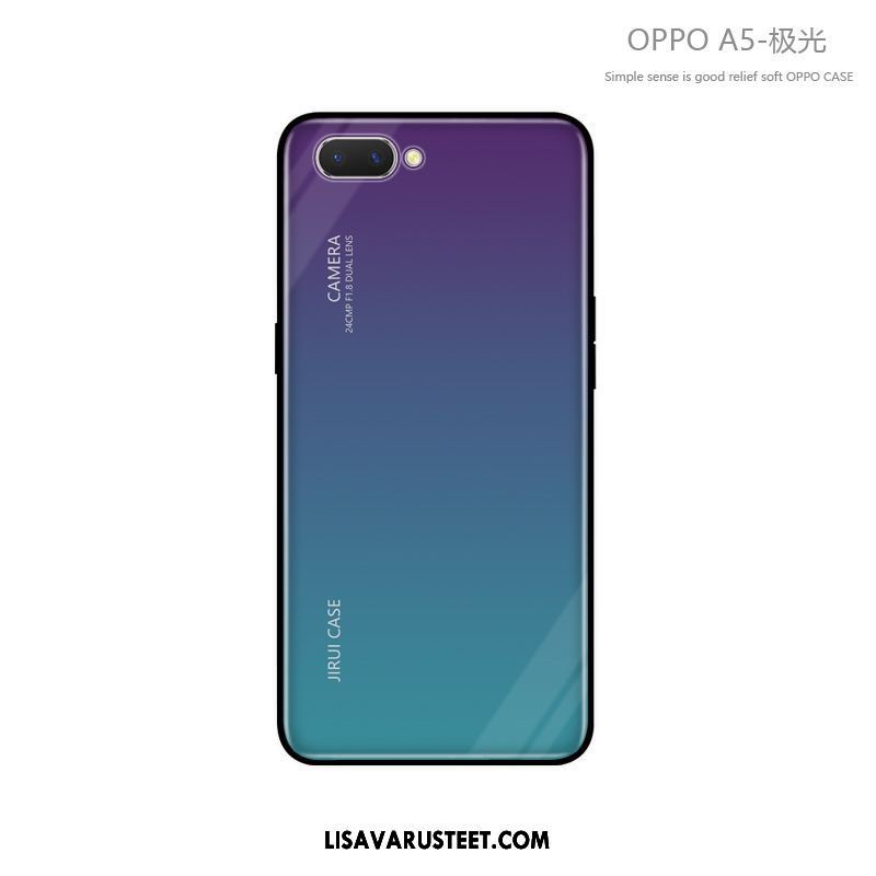 Oppo A5 Kuoret Murtumaton Lasi Tide-brändi Silikoni Persoonallisuus Myynti