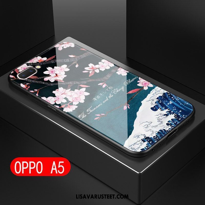 Oppo A5 Kuoret Murtumaton Silikoni Vuosikerta Taide Lasi Osta