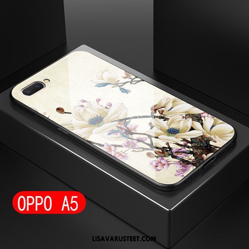 Oppo A5 Kuoret Murtumaton Silikoni Vuosikerta Taide Lasi Osta