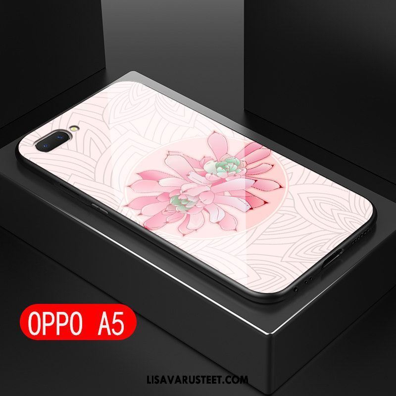 Oppo A5 Kuoret Murtumaton Silikoni Vuosikerta Taide Lasi Osta