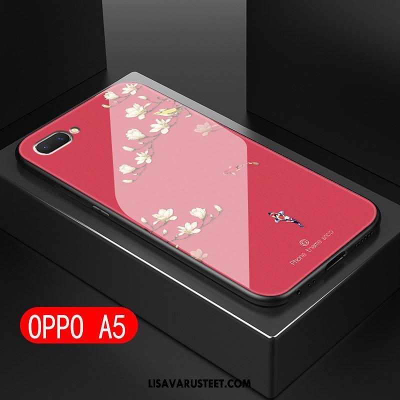 Oppo A5 Kuoret Murtumaton Silikoni Vuosikerta Taide Lasi Osta