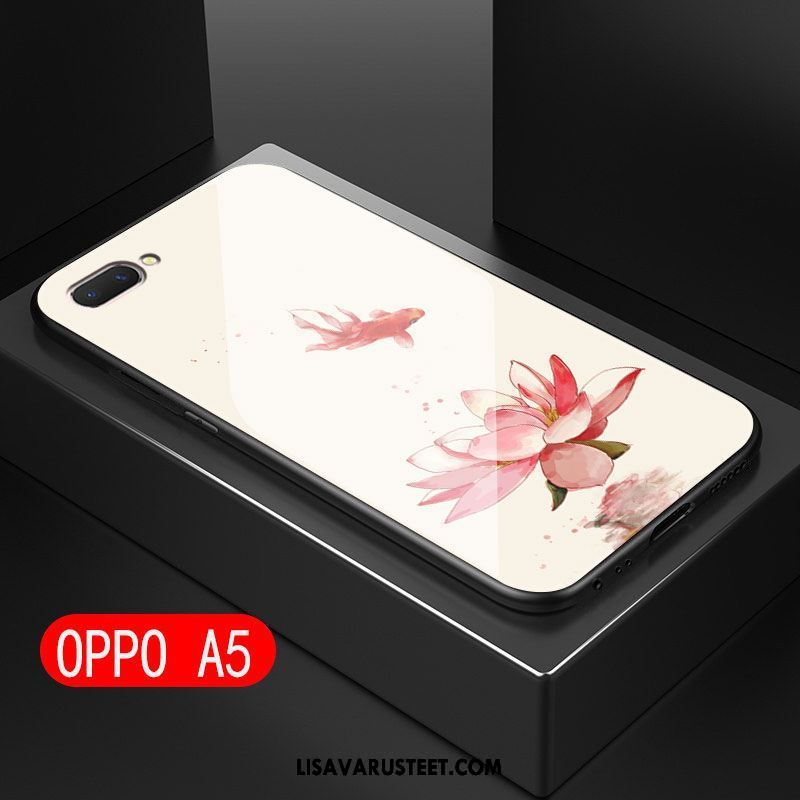 Oppo A5 Kuoret Murtumaton Silikoni Vuosikerta Taide Lasi Osta