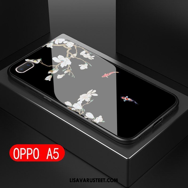 Oppo A5 Kuoret Murtumaton Silikoni Vuosikerta Taide Lasi Osta