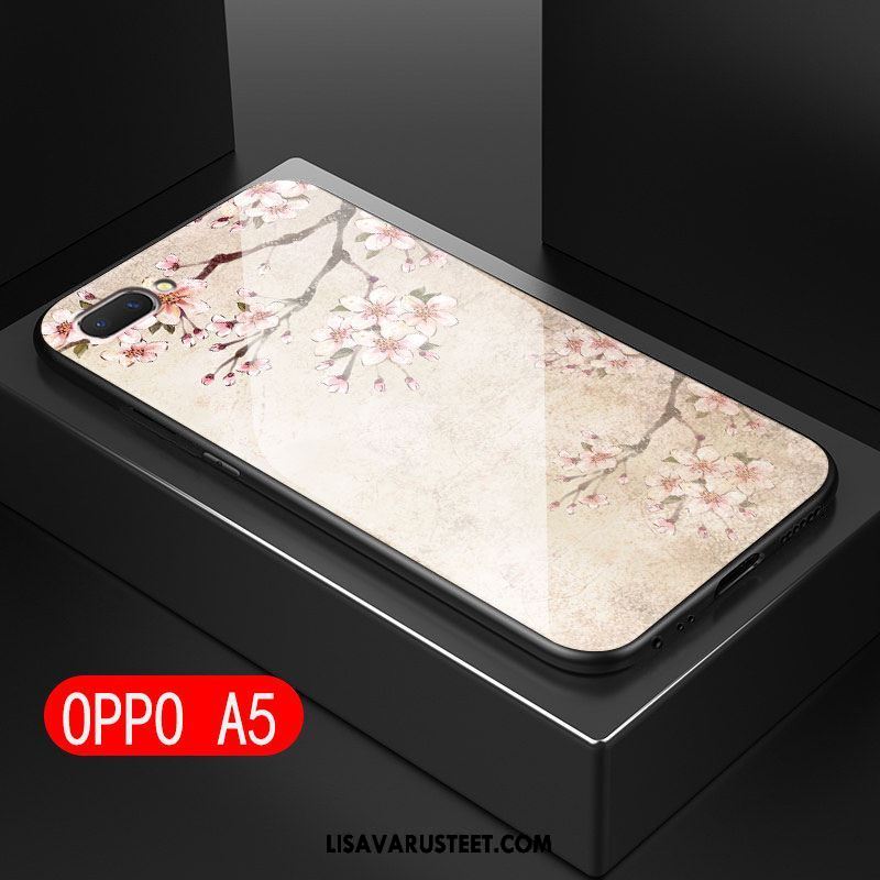 Oppo A5 Kuoret Murtumaton Silikoni Vuosikerta Taide Lasi Osta