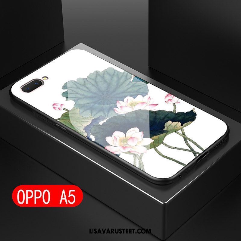 Oppo A5 Kuoret Murtumaton Silikoni Vuosikerta Taide Lasi Osta