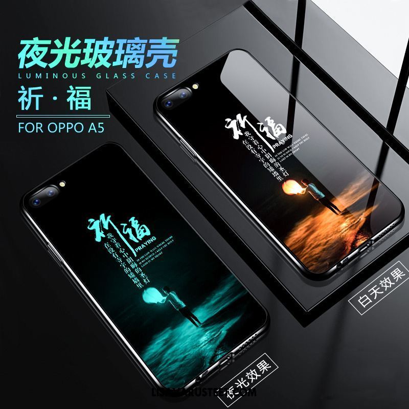 Oppo A5 Kuoret Murtumaton Sininen Suojaus Pehmeä Neste Lasi Halvat