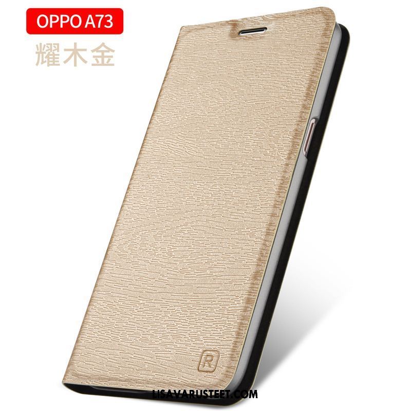 Oppo A73 Kuoret Kotelo Luova Puhelimen Nahkakotelo Kulta Kuori Myynti