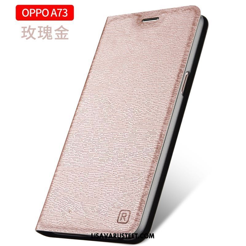 Oppo A73 Kuoret Kotelo Luova Puhelimen Nahkakotelo Kulta Kuori Myynti