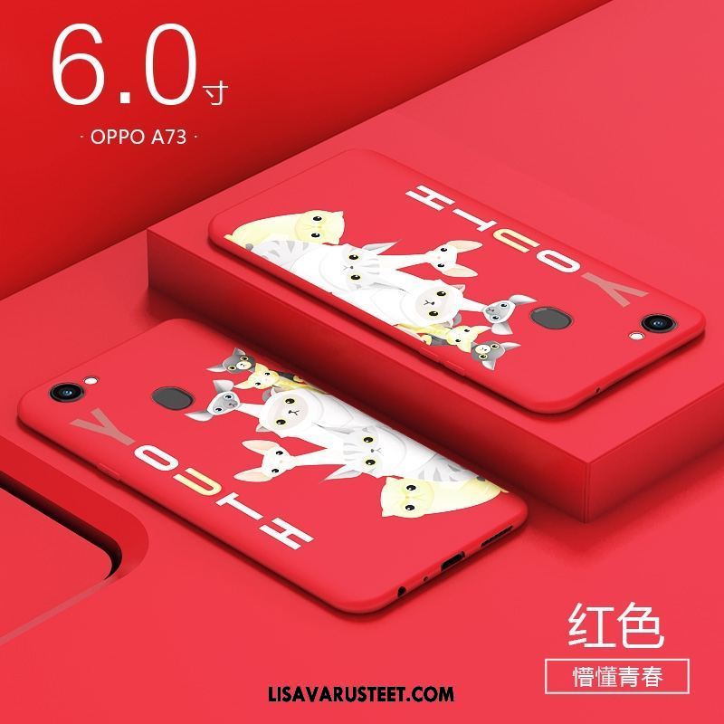 Oppo A73 Kuoret Murtumaton Kuori All Inclusive Luova Punainen Myynti