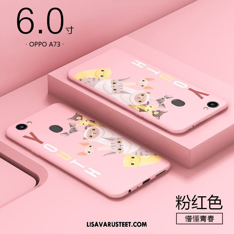 Oppo A73 Kuoret Murtumaton Kuori All Inclusive Luova Punainen Myynti